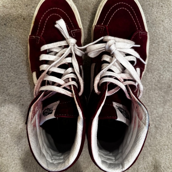 Sk8 Hi Vans Red Suede Men’s 9.5 M - Picture 2 of 5